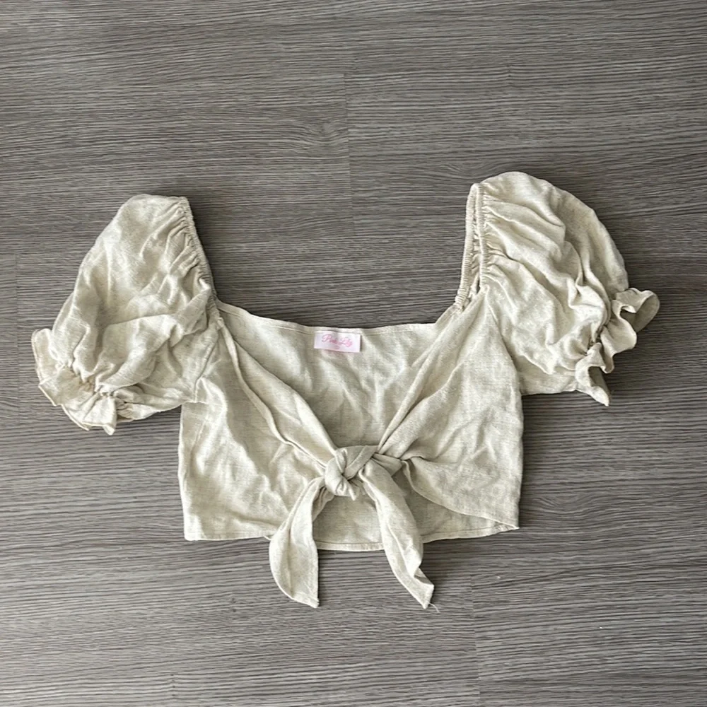 Pink Lily Linen Blend Set - Picture 3 of 7